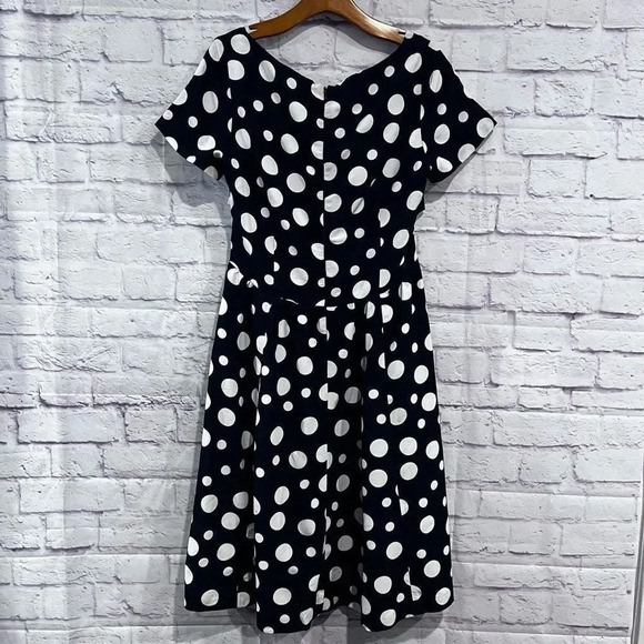 Ports International Blue Polka Dot Fit & Flare Dress Size 10‎ Vintage - Picture 2 of 12